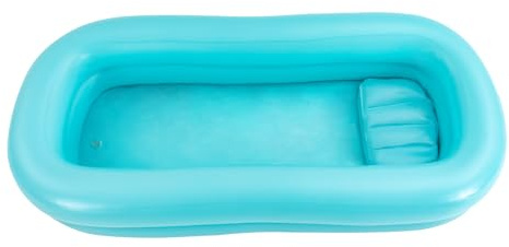 Table de chevet - Baignoire - Gonflable - Avec pompe à air électrique - Pliable - Pour adulte - Spa - Baignoire gonflable - 216 x 100 cm