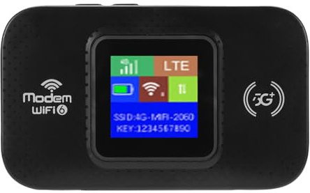 Generic Routeur Portable WiFi Mobile 4G Haute Vitesse 300 Mbps pour Point D'accès WiFi de Voyage, Autonomie de 12 Heures, pour Smartphones, Tablettes, Ordinateurs Portables (Black)