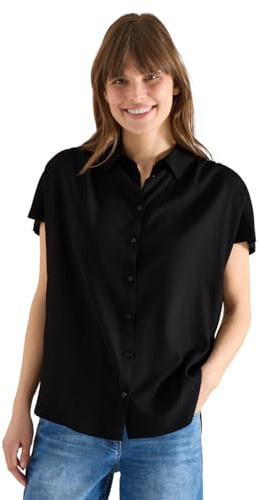 Cecil Basic Bluse mit Hemdkragen in Unifarbe
