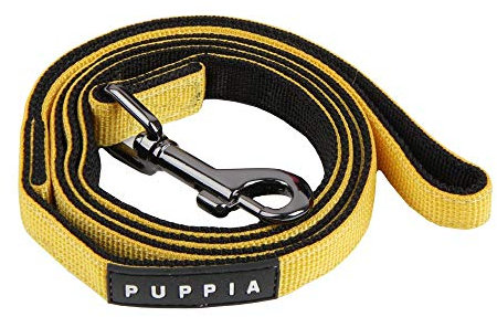 Puppia Hundeleine kleine Hunde - 1,16m, 1,20m & 1,40m - Als Welpenleine geeignet - viele Farben - Hausleine für Hunde, gelb