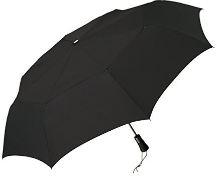 ShedRain Paraguas WindPro Jumbo con apertura y cierre automático, Black, Talla única, Compacto