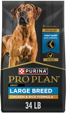 Purina Pro Plan High Protein, Digestive Health Large Breed Dog Food Dry, Chicken and Rice Formula - 34 lb. Bag