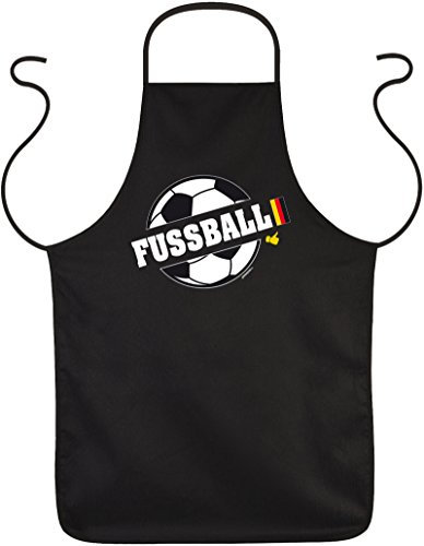 Grill Schürze schwarz Fußball