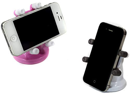 Carpoint iPhone Ipod Samsung Universal Handy- Halterung Pink oder Weiß, 360° drehbar, 45° schwenkbar. Für Geräte bis 63 mm. Handyhalter Spider (Pink)