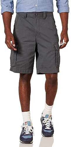 Amazon Essentials Men's 10” (25cm) Classic-Fit Cargo Shorts (Available in Big & Tall), Charcoal, 34W