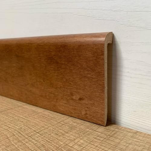 Hobby Legno - Coprimarmo Rivestito In Legno Di Tanganica Tinto Noce Medio mm. 100X20X2400 (Prezzo Per ml. 4, 80)