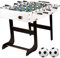 GAMES PLANET Tischfussball „Belfast“, klappbar, Farbe: weiß, nahtlos hochgezogene Spielfeldecken, inkl. 2 Bälle, Kicker Kickertisch Tischkicker