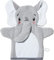 Erwin Müller Kinder-Waschhandschuh, Waschlappen 2-in-1 Elefant Walk-Frottier weiß-Silber Größe 25x23 cm - weich, saugstark, strapazierfähig, mit Aufhängeschlaufe