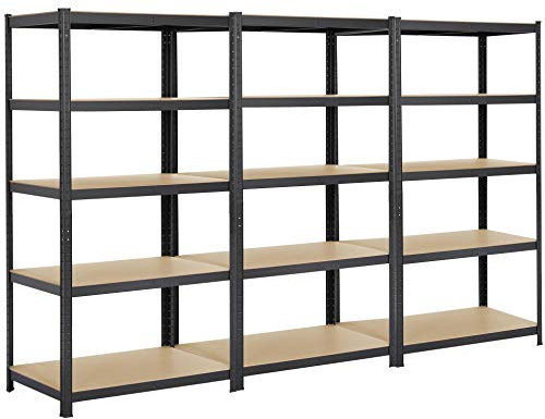 Yaheetech 3x Kellerregal 180 x 90 x 60 cm Steckregal Werkstattregal Schwerlastregal 875kg Werkbank