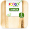 FOOGO Green 8 Piatti Monouso in Foglia di Palma, Grandi e Quadrati da 25 cm, Biodegradabili e Compostabili, Adatti per Pietanze Calde, come Legno, Bambù e Carta, per Matrimoni, Picnic e Feste