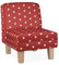 Relaxdays Kindersessel mit Sternen, für Jungen & Mädchen, Kleiner Sessel für Kinderzimmer, HBT: 60 x 45 x 52 cm, rot