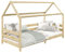 IDIMEX Hausbett FINA aus massiver Kiefer, Montessori Bett 90x200cm, Kinderbett mit Dach in Natur
