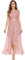 Dressystar Damen Elegant Abendkleider Hochzeit Brautjungfer Vokuhila Kleider Maxilang Prom Dress Partykleid Blush XXL