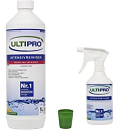 Ultipro Universalreiniger – Profi Konzentrat 1L + Leersprüher | Für alle Maler & Renovierer | Allzweckreiniger für alle Materialien | kraftvoll & materialschonend | biologisch abbaubar, sparsam