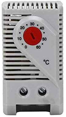 Gavigain Termostato mecánico,0-60 grados de ajuste normalmente cerrado Interruptor controlador de temperatura Termostato mecánico eléctrico compacto Interruptor controlador de temperatura, Equipo de r