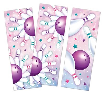 Minkocards Mitgebsel Kindergeburtstag Mädchen 12 Lesezeichen Bowling Kegeln Mädchen Gastgeschenke für Jungsgeburtstag Mädchengeburtstag