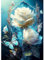 AIRDEA DIY 5D Weiße Rosen Schmetterling Diamant Malerei, Full Round Drill Diamond Painting Set, Full Runden Steine Diamanten Stickerei Strass Erwachsene Malen nach Zahlen Perlen Bilder 30x40cm