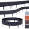 BooGardi Rasenkante Kunststoff Holzoptik 4 Farben 57cm x 12,5cm 5er/10er/20er Set · Anthrazit 10er Set · Flexible Beeteinfassung · Beetumrandung Garten · Mähkante Raseneinfassung