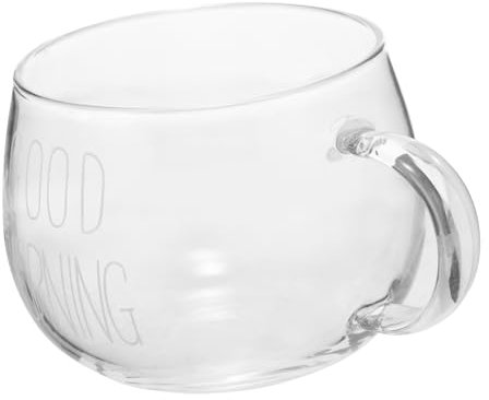 Amosfun Milchbecher aus Glas das büro offic Glasbecher für Kaltgetränke Moderner Milchbecher fitzek das kaffeetassen klarer Kaffeebecher Party-Milchbecher Trink Gläser Partybecher
