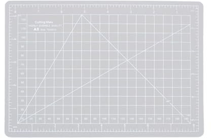 Tapis de découpe A5, 22 x 15 cm, planche à découper double face, auto-cicatrisant, antidérapant, pour couture, scrapbooking, matelassage, loisirs créatifs, gris
