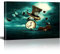 Surrealismus Uhr Violine Schmetterling Hut Leinwand Gemälde Wandkunst Poster 80 x 120 cm Innen gerahmt Home Decor Salvador Dali inspirierte Retro-Drucke