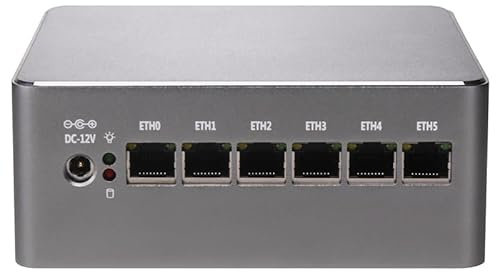 Dispositivo de cortafuegos, mini PC de 2,5 Gbe 6 Lan, micro enrutador PC, i226 NICs, pentium-gold 7505, sin DDR4 RAM sin SSD M.2 PCI-E X4,4K@60 visualización doble, dispositivo OPNsense, mini