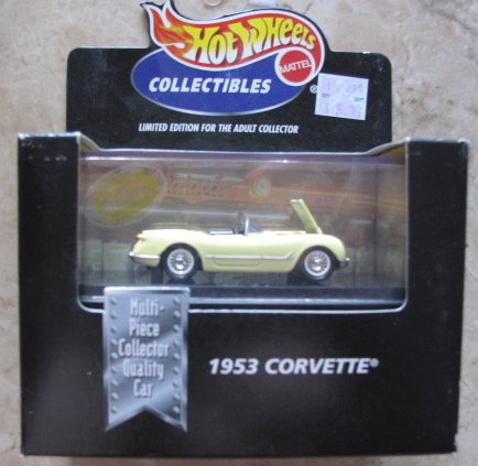 Hot Wheels Collectibles – 1953 Corvette (Blue Chevrolet Convertible) – Limited Edition für Erwachsene Sammler mit Moveable Parts und hochwertiger Lackierung – Mounted in Collector's Display Case