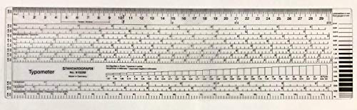 Typometer für Papiergrößen DIN A5 bis DIN A3