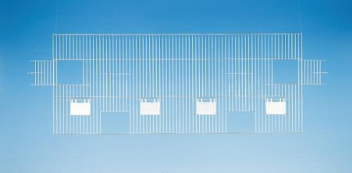 Nobby Vogel Fence, 100 x 40 cm, Silver Gray (Zinc Plated), Außenbereich, Zucht, Zwei Nistkasten- sowie zwei Schiebetüren ausgestattet