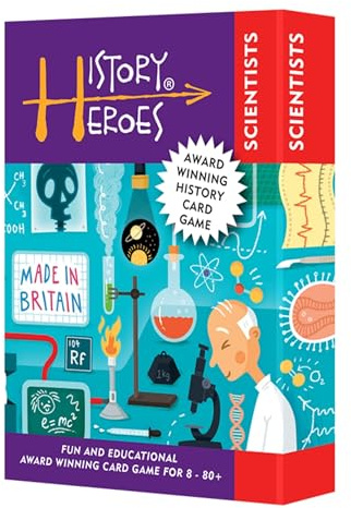 History Heroes: SCIENTISTS - Science Quiz Card Game for Kids, Adults, Game Night - Family Friendly Party Game About Science & Inventions - Fun & Educational Conversation Game