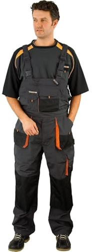 Terratrend Job 3229-26-6310 Größe 26 Herren Latzhose dunkelgrau/schwarz