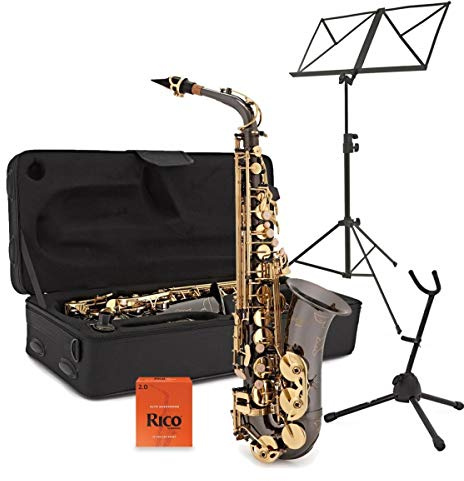 Alto Saxophone Beginner Pack by Gear4music, Black & Gold