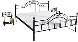 moebel direkt online Metallbett schwarz, Liegefläche 140x200 cm