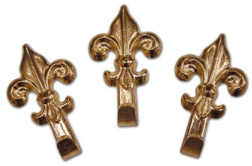 Gancio Ganci per Quadri mod. Giglio tipo Grande 28x48 mm colore Oro bl. 5 Pz
