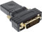 InLine 17660 W Adaptateur HDMI Femelle vers fiche DVI (Flexible Angle, Contacts plaqués Or, 4 K2 k Compatible)