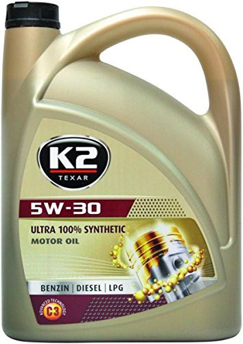 K2 Motoröl, 5W-30 Ultra long life, Normen: VW 507.00|, VW 504.00, MB 229.51 für Benzin, Diesel, LPG 5l