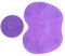 LEADSTAR 2 Pièces Tapis de Nettoyage de Brosse de Maquillage en Silicone avec Ventouse, Nettoyer les Pinceaux de Maquillage, Outil de Lavage Portable pour Pinceaux de Maquillage (Violet)