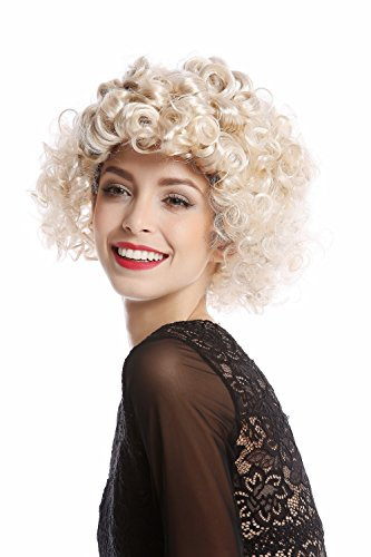 WIG ME UP - G-7-ZA88/ZA66 Perücke Damen Halloween Karneval 80er Diva gelockt Locken kurz