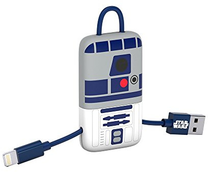 Tribe Star Wars Câble Lightning vers USB 22 cm pour iPhone 7/7 Plus 6/6 Plus/iPhone 6S/6S Plus iPhone 5/5s/5c iPad Air iPad Mini Motif R2D2 (Apple MFI Certifié)