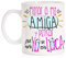 Taza Amigas. Mirar a mi amiga y pensar que haría yo sin esta loca. Taza regalo para amiga invisible