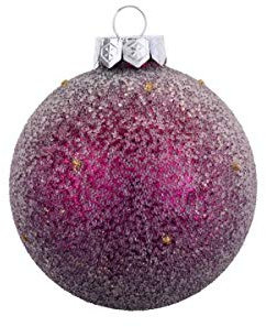 Gift Company Christbaumschmuck Christbaumkugel Deko Hänger aus Glas mit Perlen 8 cm Farbe Punch