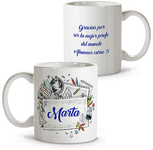 LolaPix Taza Mejor Profesora. Regalos para Profesores. Taza Personalizada. Varios diseños. Mundo PROFE