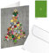 Logbuch-Verlag 3 Weihnachtskarten mit Weihnachtsbaum Motiv grün grau bunt - Klappkarten Grußkarten leer zu Weihnachten - DIN A6 MIT KUVERT