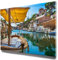 Traumhafte Mallorca-Bilder im Großformat 120x80cm, Fischerdorf - als großes XXL Leinwandbild. Wandbild als Hintergrund und Deko für Wohnzimmer & Schlafzimmer. Aufgespannt auf Holzrahmen
