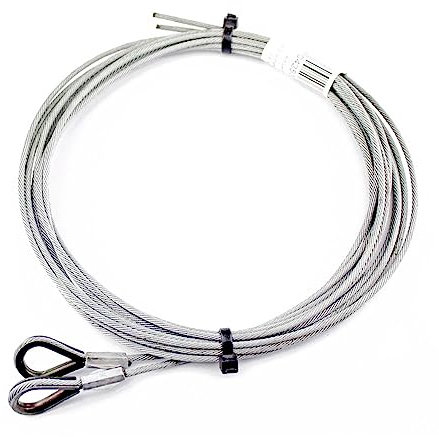 Hörmann Drahtseile Beschlag Z (Größe: 3 mm, Länge 2695 cm, aus hochwertigem Stahl, mit Seilaufnahme, langlebig und robust, für Garagentore) 3064351