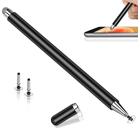 riggoo Tablet Stift für Alle Tablets, 2 in 1 Touchscreen Stift mit 2 Ersatz-Federn,Hochsensibler kapazitiver Stylus Pen, Touch Pen für iPhone iPad Samsung Galaxy Huawei usw