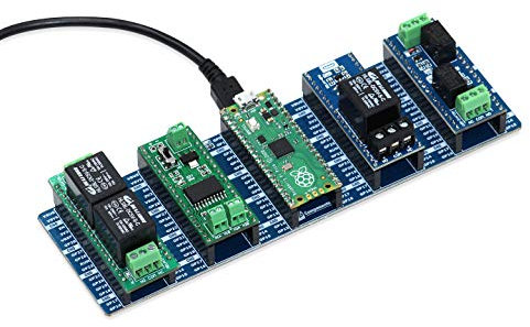 sb components Raspberry Pi Pico Board with 4 Channel Expander (Blue) Expansion board designed for Raspberry Pi Pico to expand and build powerful products