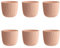 Gariella 6X apricot moderner Blumentopf mit Drainagesystem Pflanztopf-Kübel widerstandsfähig rund wetterfest Kunststoff Ø 10 cm