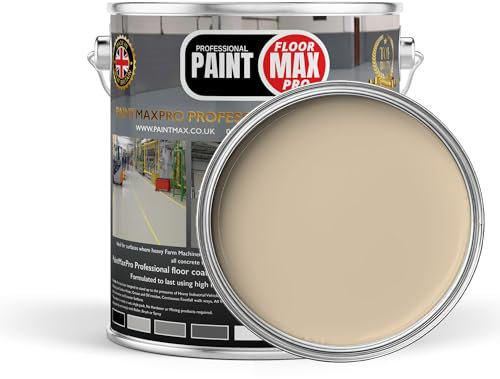 PaintMax Industrial PU150 Polyurethane Concrete Floor Paint Coating (Cream, 10 Litre)