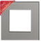 BSEED Marco de vidrio panel de marco para interruptores de luz y enchufes Panel de vidrio de vidrio para interruptores de luz de pared y enchufes Gris 86 mm